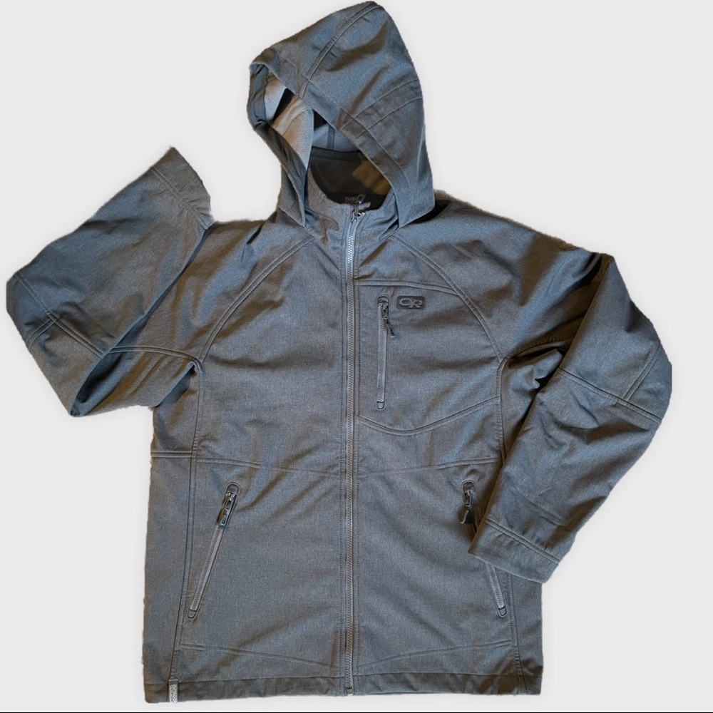 OR Outdoor Research Deadbolt Hoody Jacket EUC size Large Grey REI